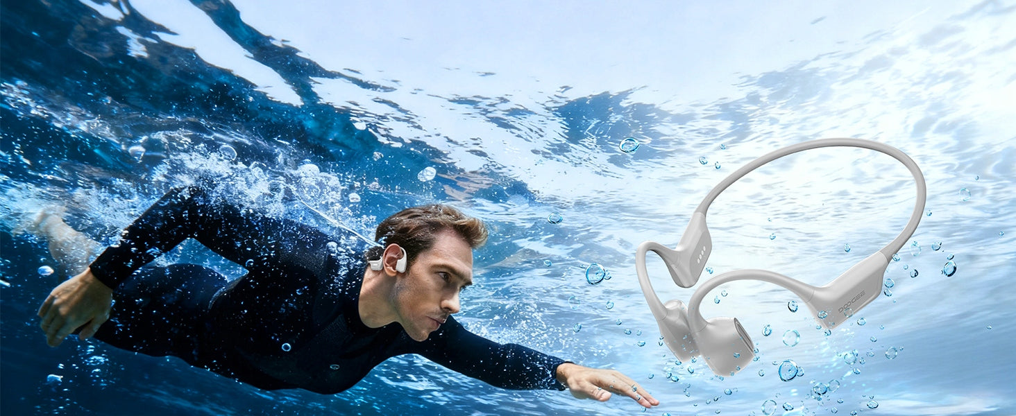64GB Wireless Sports Bone Headphones DOOGEE BoneAir Swim MP3 IP68 Brand DOOGEE