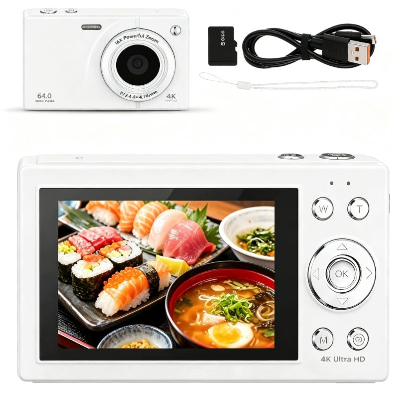 64MP 4K digital camera with autofocus zoom 18x IPS 2.8 screen + 64GB card Brand no brand
