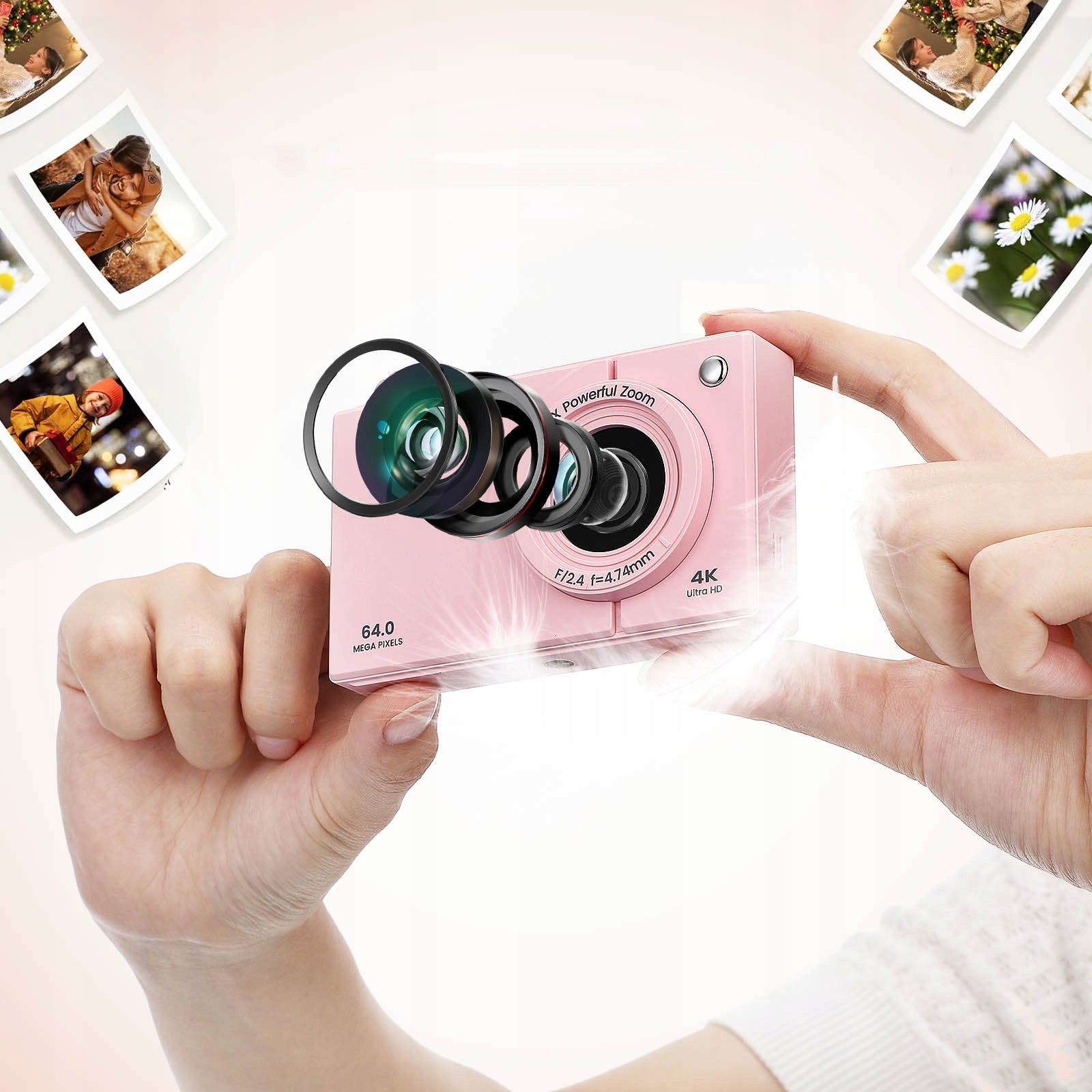 64MP 4K digital camera with autofocus zoom 18x IPS 2.8 screen + 64GB card Manufacturer code Supvox