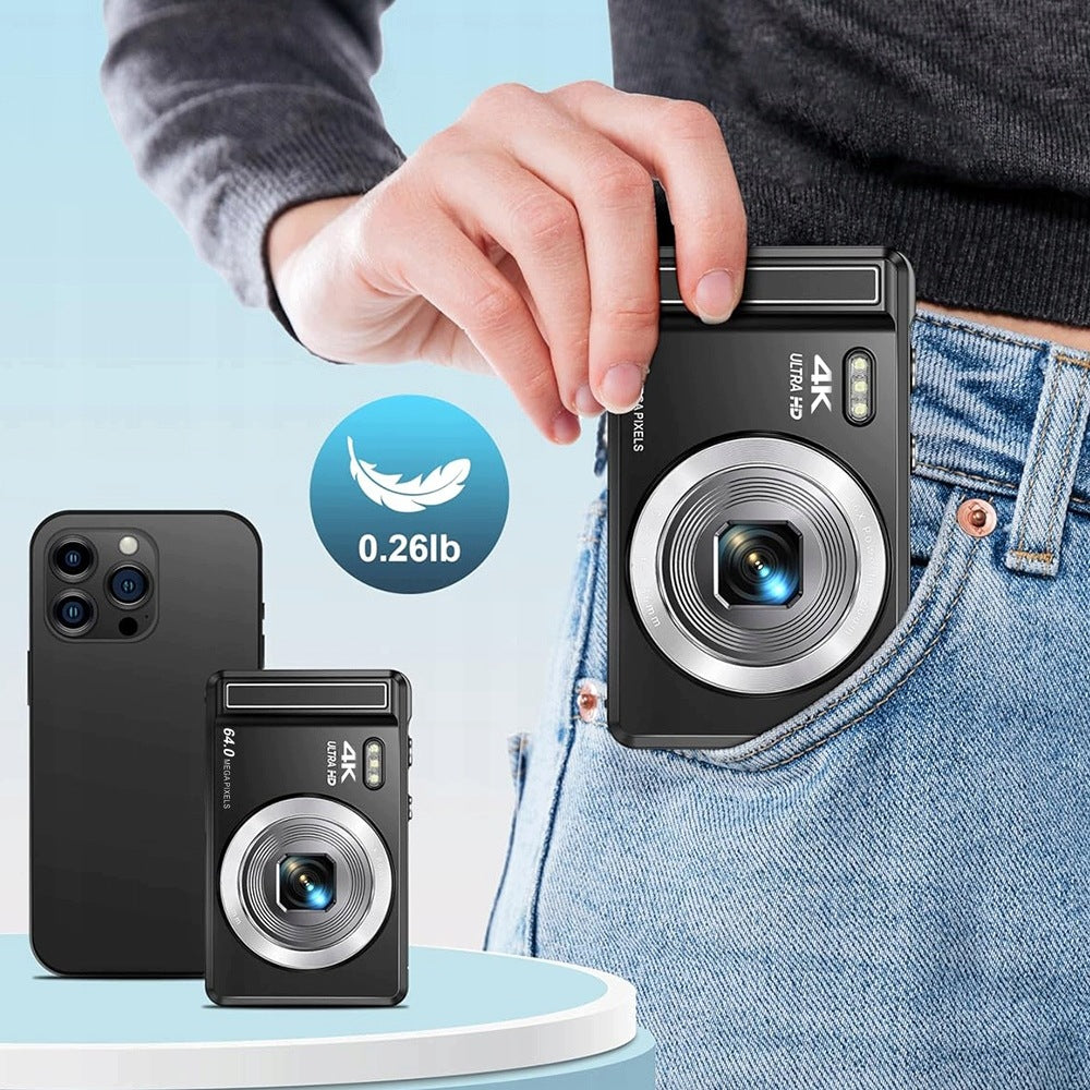 64MP FHD 1080P DIGITAL CAMERA WITH MACRO FUNCTION 16X ZOOM 32GB CARD + 2AKU Brand no brand
