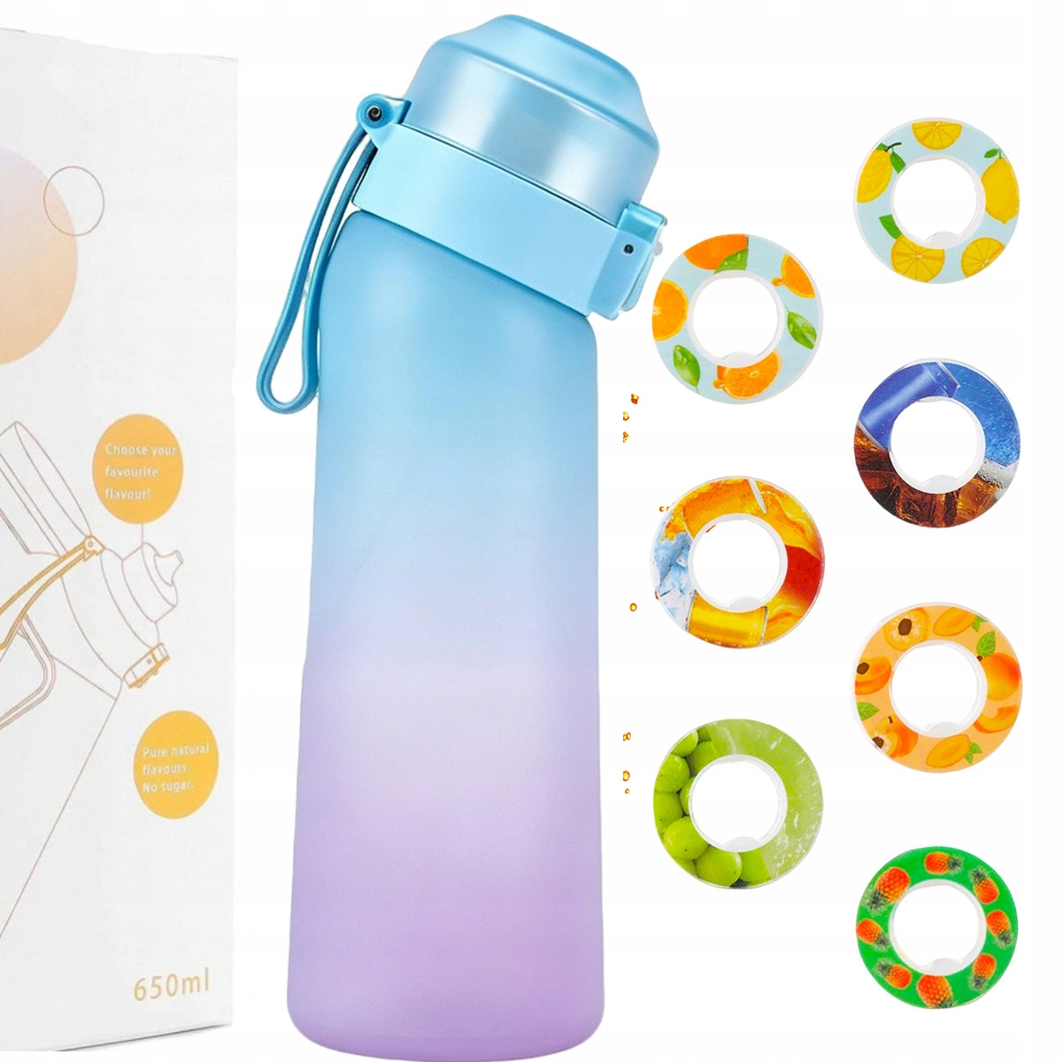650 ml flavour bottle with 7 capsules - without sugar and calories