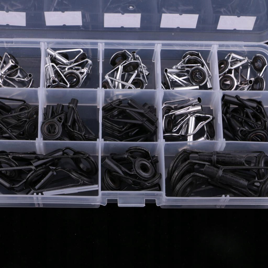 65Pcs Durable Fishing Rod Guides Repair DIY Ceramic Tips with Box 2mm mm Model prowadnica wędkarska pierścień żyłki wędkarskiej