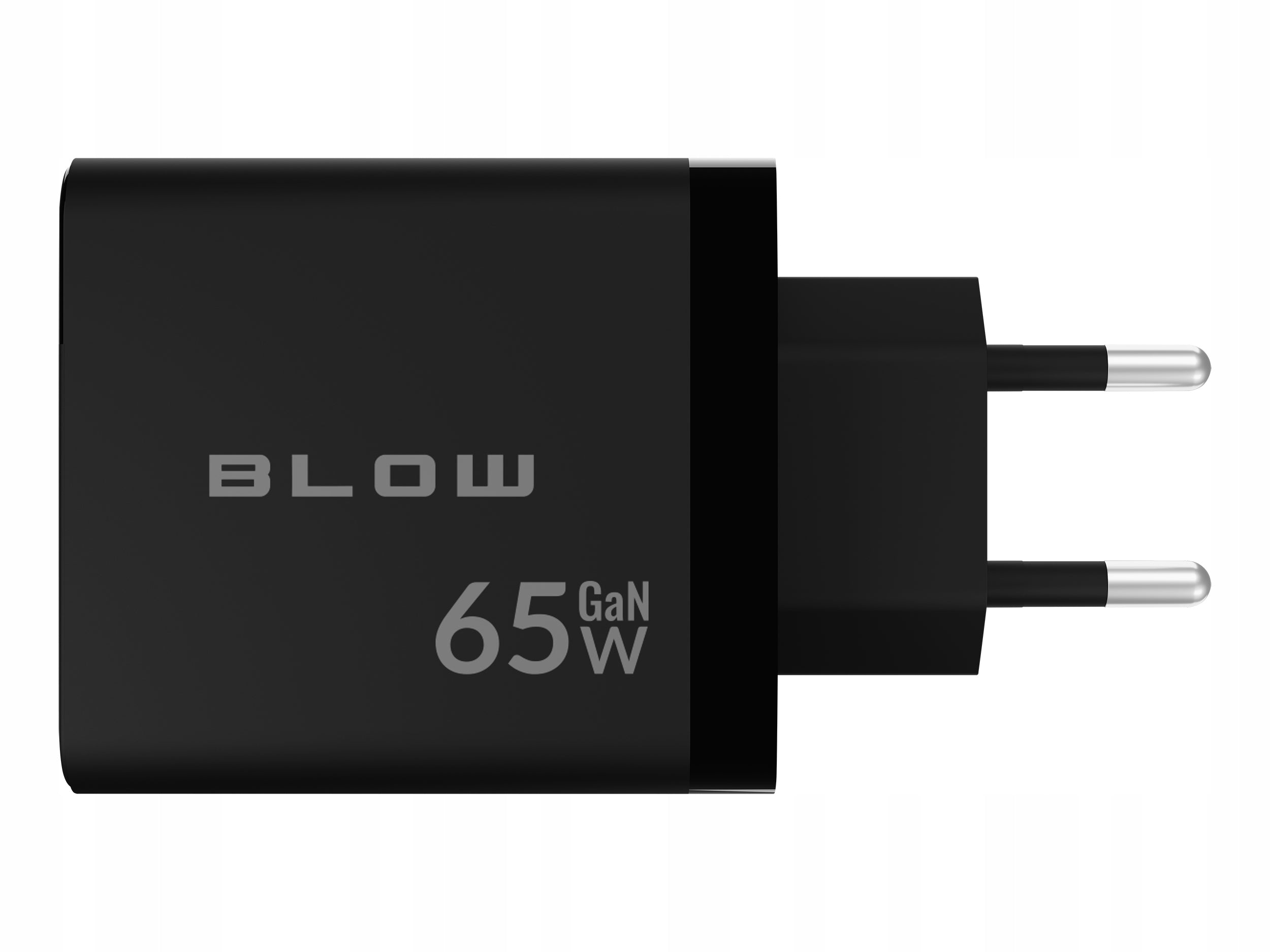 65W AC CHARGER GaN USB-A + USB-Cx2 WATT METER CUBE BLACK FAST Brand Blow