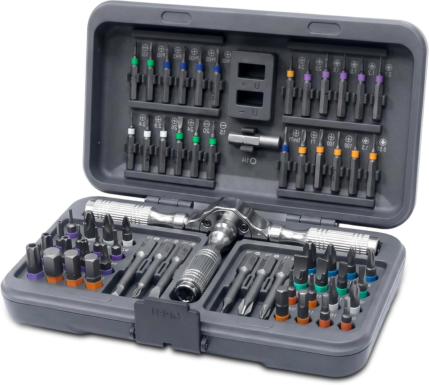 66 IN 1 MAGNETIC STEEL S2 RATCHET SCREWDRIVER SET