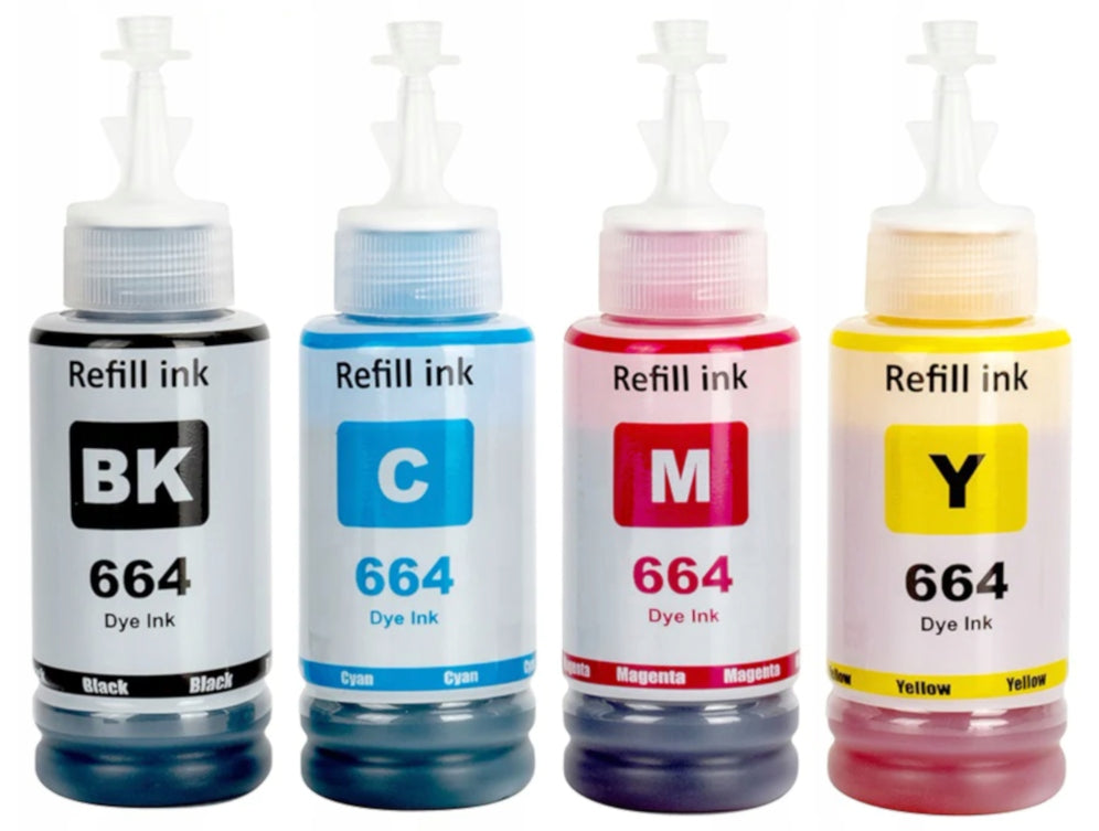 664 CMYK ink cartridges for Epson EcoTank printer