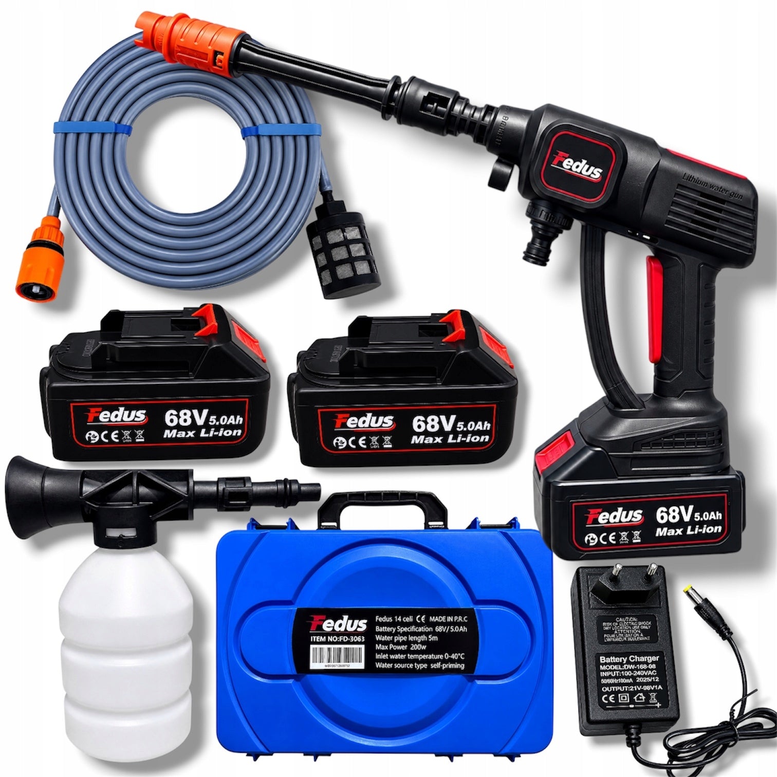 68V Washer 2xMobile Pressure Battery For Garden Car