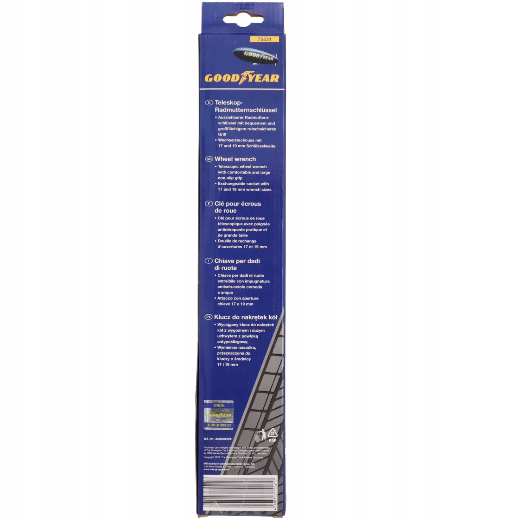 Teleskopinis ratų raktas 17/19 mm GOODYEAR
