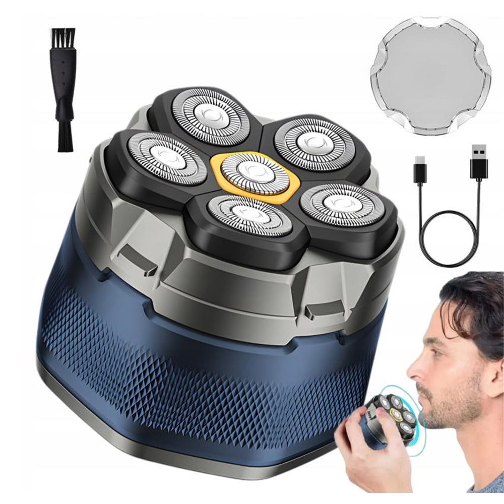 6D MAGNETIC ROTARY SHAVER WITH 1400MAH LED BATTERY