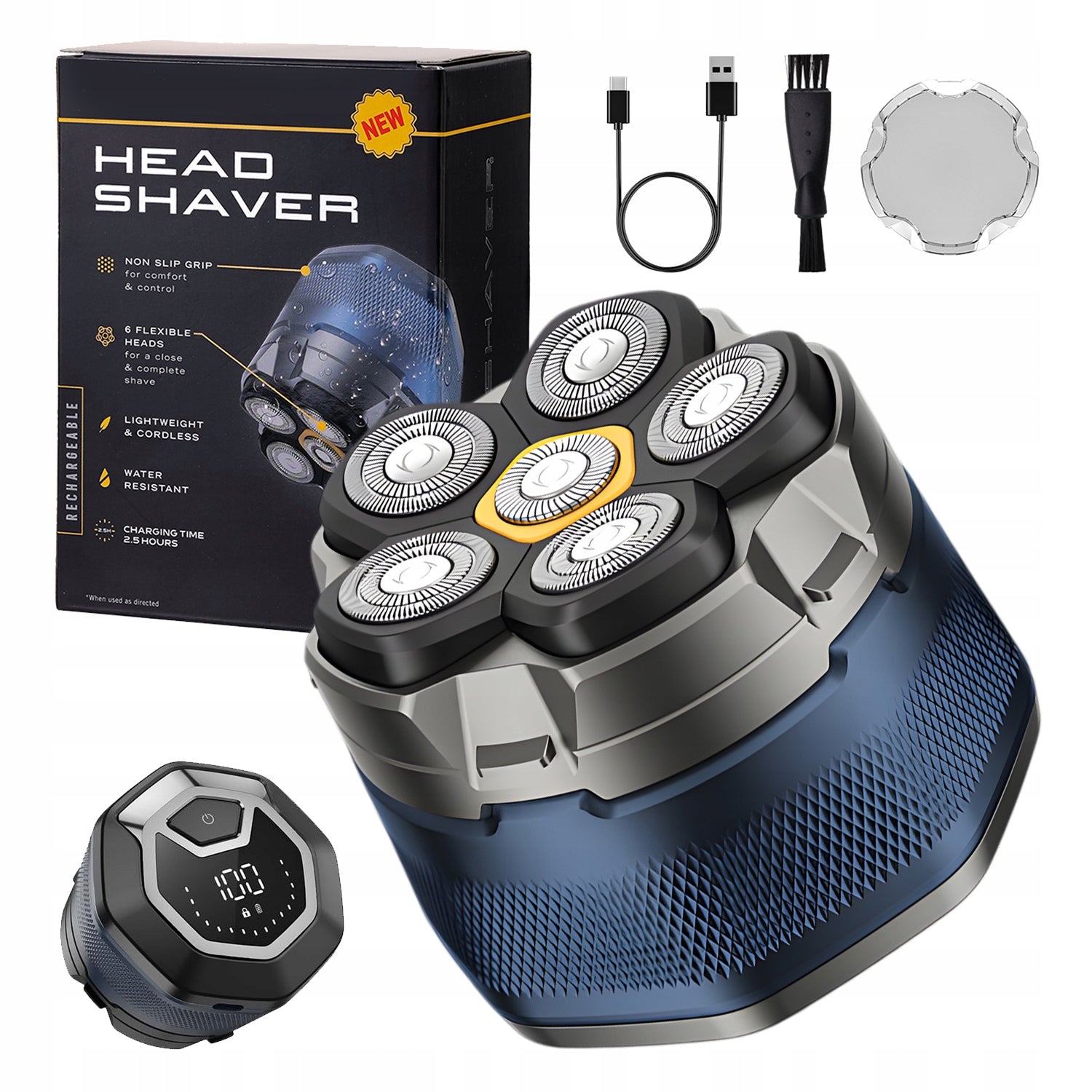 6D MEN'S SHAVER ELECTRIC BEARD SHAVING MACHINE HEAD WATERPROOF