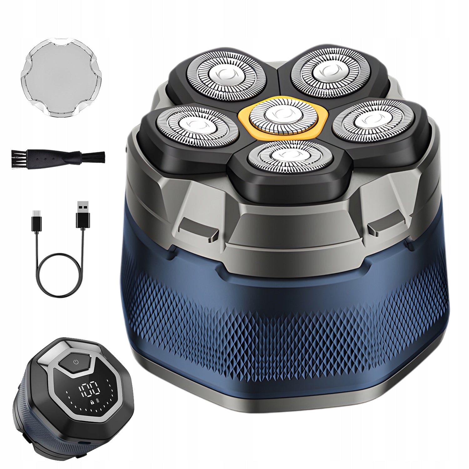 6D SHAVER MEN'S BEARD SHAVER HEAD TRIMMER LCD DISPLAY