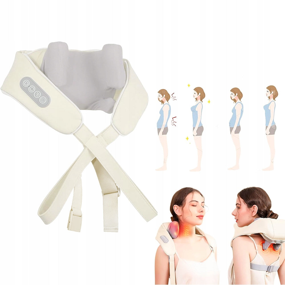 6D WIRELESS KNEADING NECK MASSAGER WITH USB-C FOR SHOULDERS HOME Medical device no