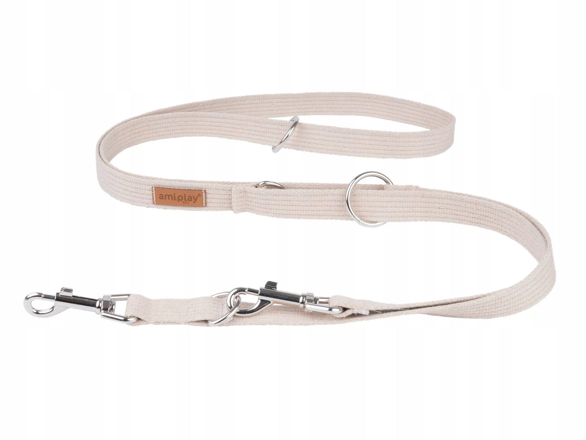 6IN1 AMIPLAY COTTON L BEIGE LEASH FOR DOG