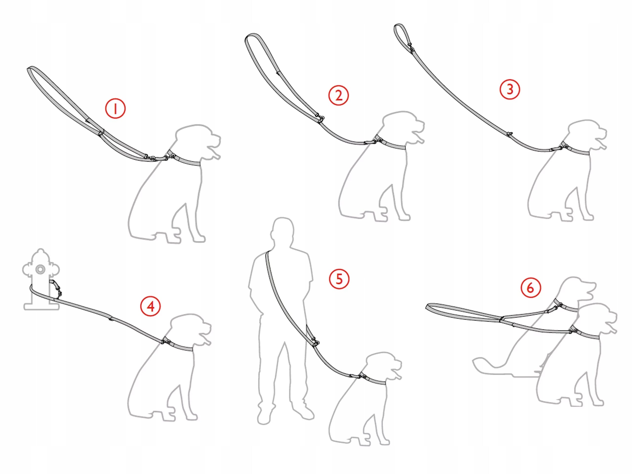 6IN1 AMIPLAY COTTON XL BLACK LEASH FOR DOG Brand Amiplay