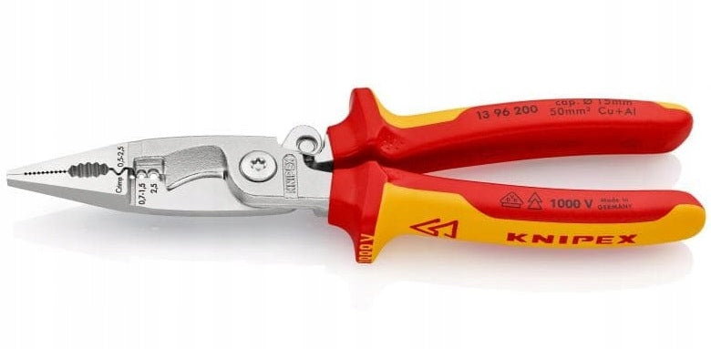 6IN1 CABLE ELECTRICAL INSULATION PULLER 1000V VDE 13 96 200 KNIPEX Packaging status original