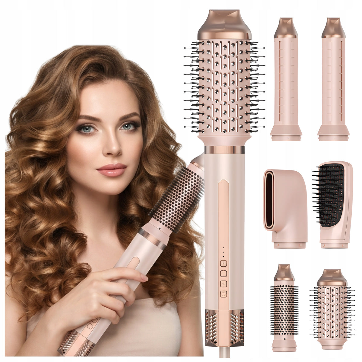 6IN1 MULTIFUNCTION CURLER DRYER INVERTER BRUSH IONIZATION