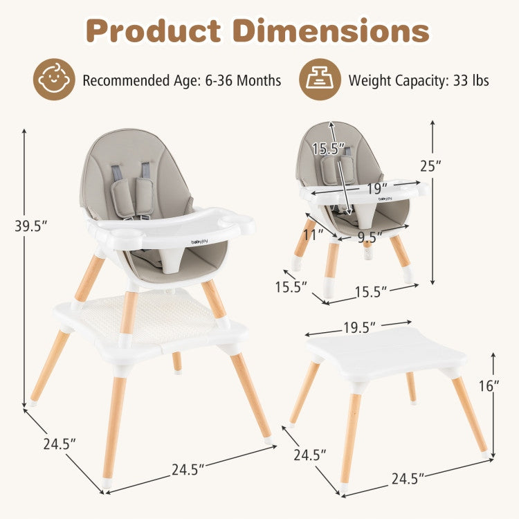6IN1 MULTIFUNCTION HIGHCHAIR FOR KIDS GROWS WITH BABY Manufacturer code BB0484SA