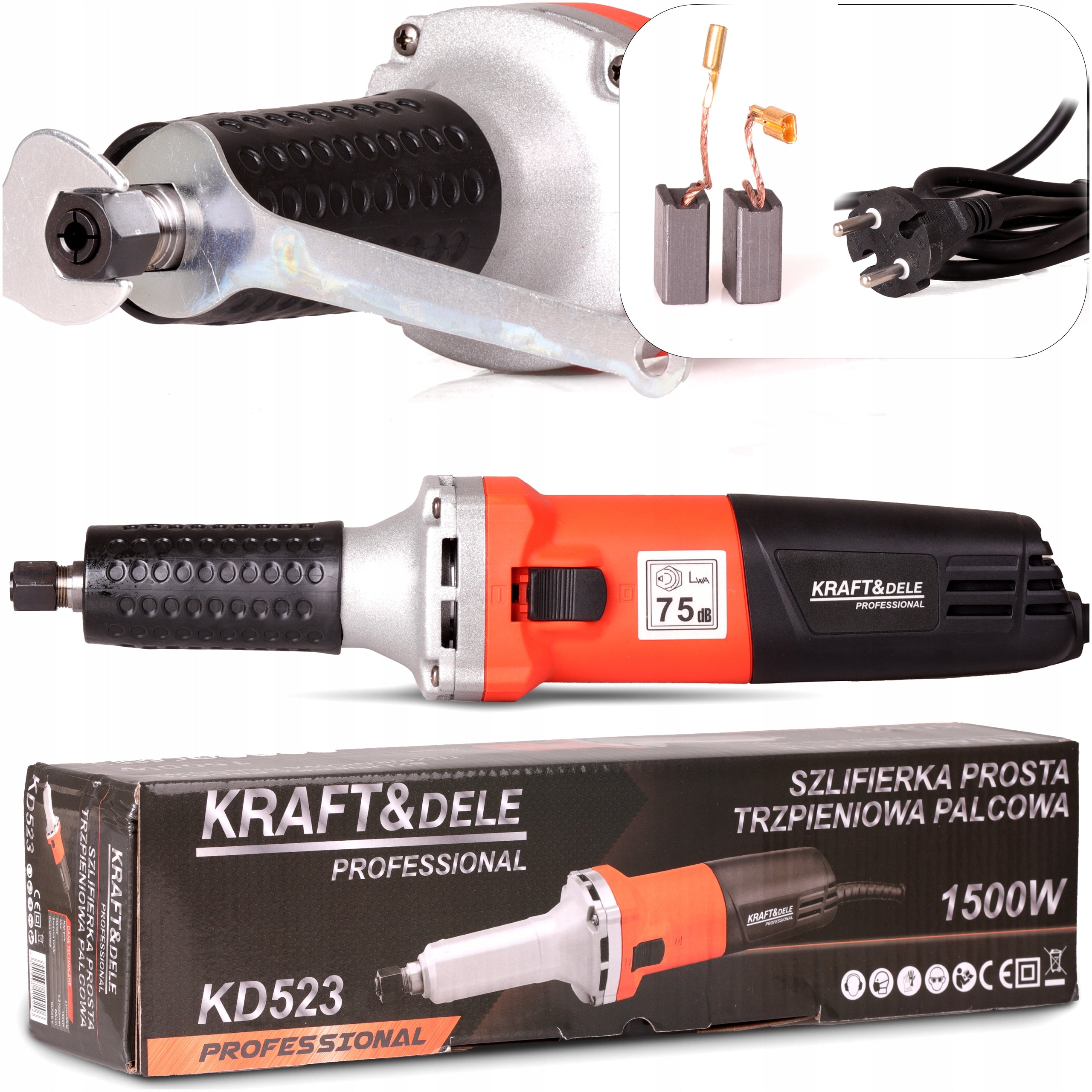 6MM 1500W STRAIGHT SHANK GRINDER WITH ADJUSTABLE ROTATION
