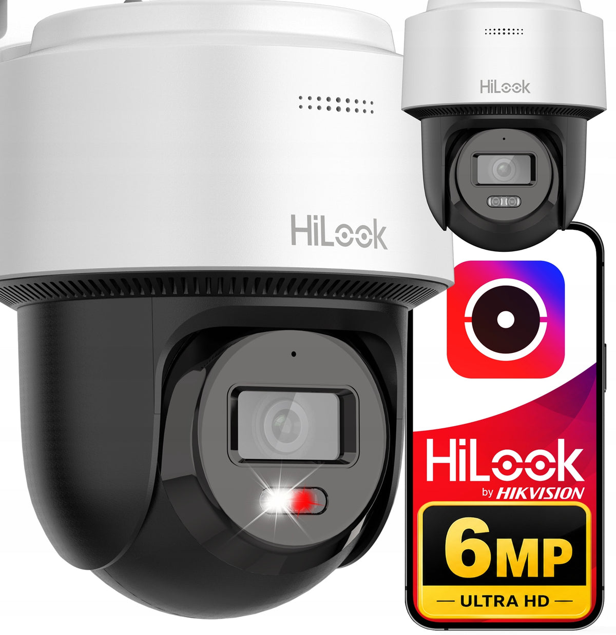 6MP 3K+ Outdoor PoE Rotating IP Camera HiLook by Hikvision Smart Light