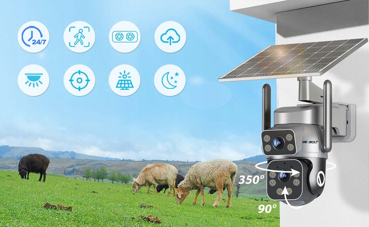 6MP Outdoor 8W Solar IP Camera SIM GSM 24/7 Recording, Battery 4G, 4x Zoom Packaging status original