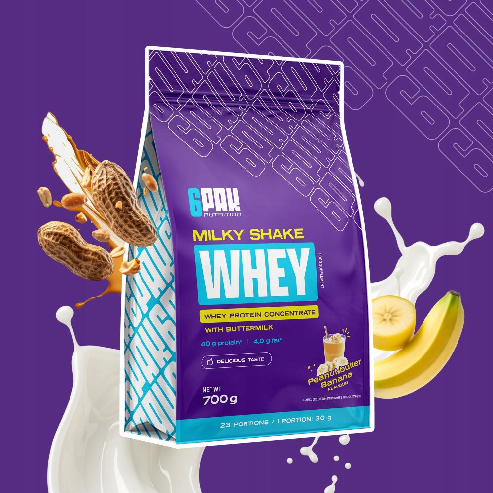 6PAK Milky Shake Whey 700g WPC PROTEIN SUPPLEMENT PROTEIN WHEY PROTEIN Packaging status original