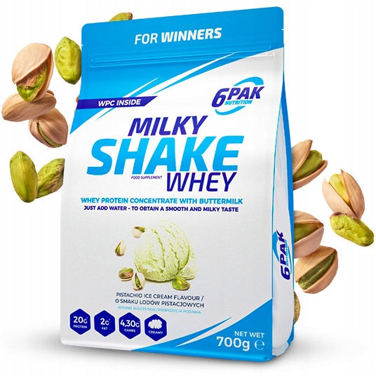 6PAK Milky Shake Whey Protein WPC 700g Pistachio