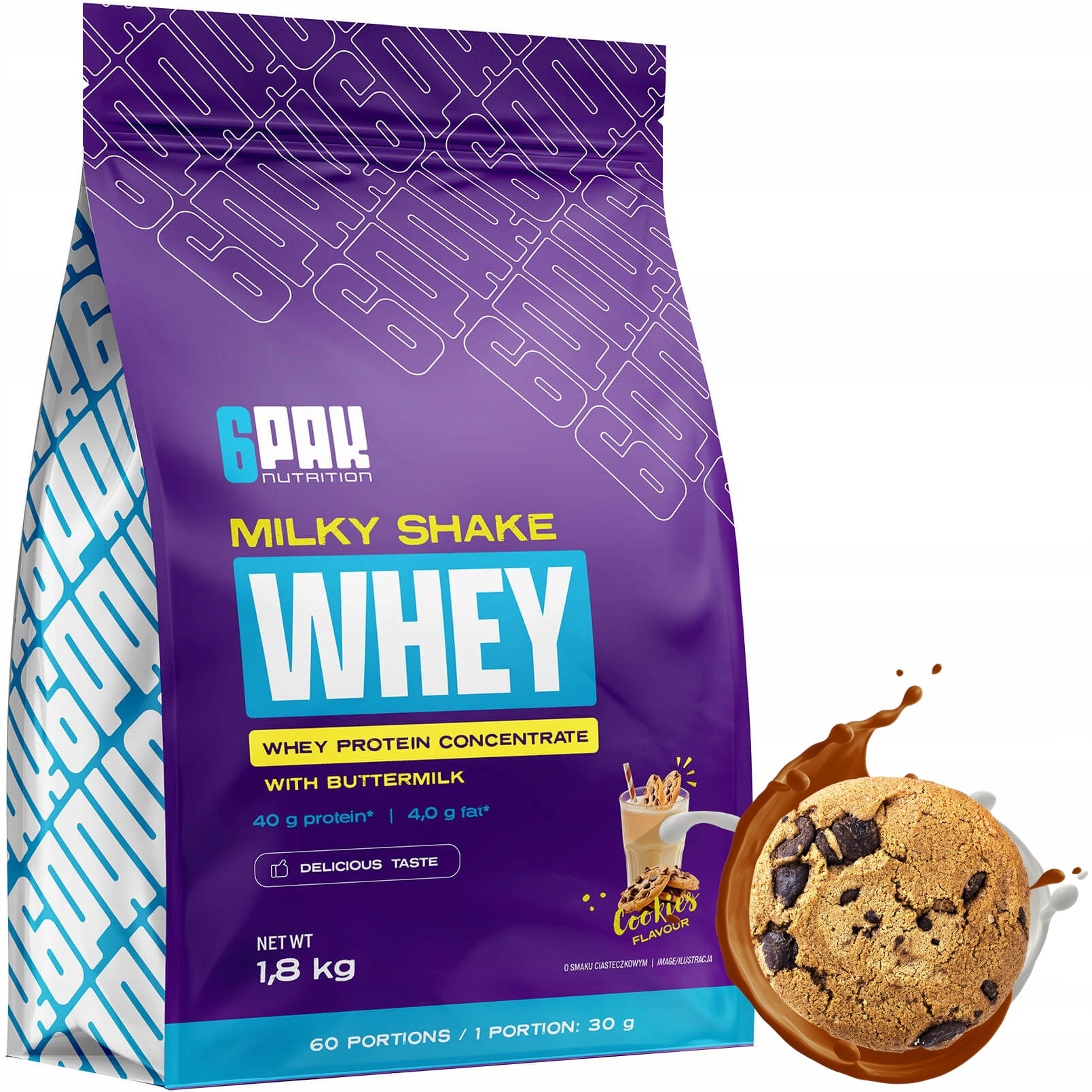 6PAK NUTRITION MILKY SHAKE WHEY 1800 G PROTEIN WPC Protein Conditioner Cocktail