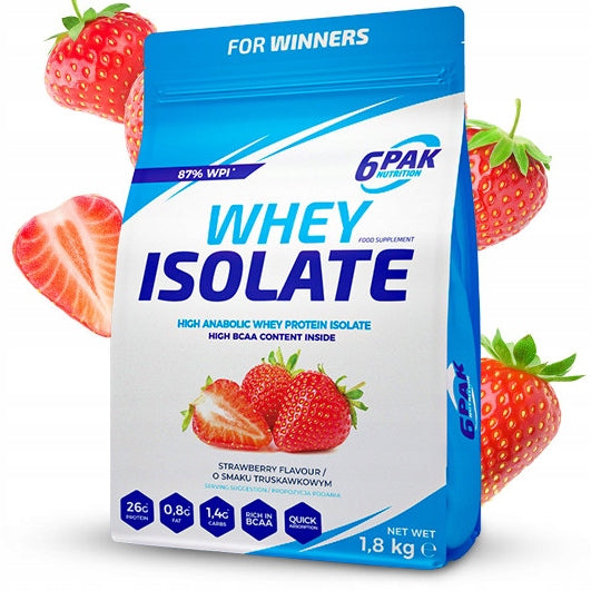 6PAK Whey Isolate protein WPI 1,8kg Strawberry