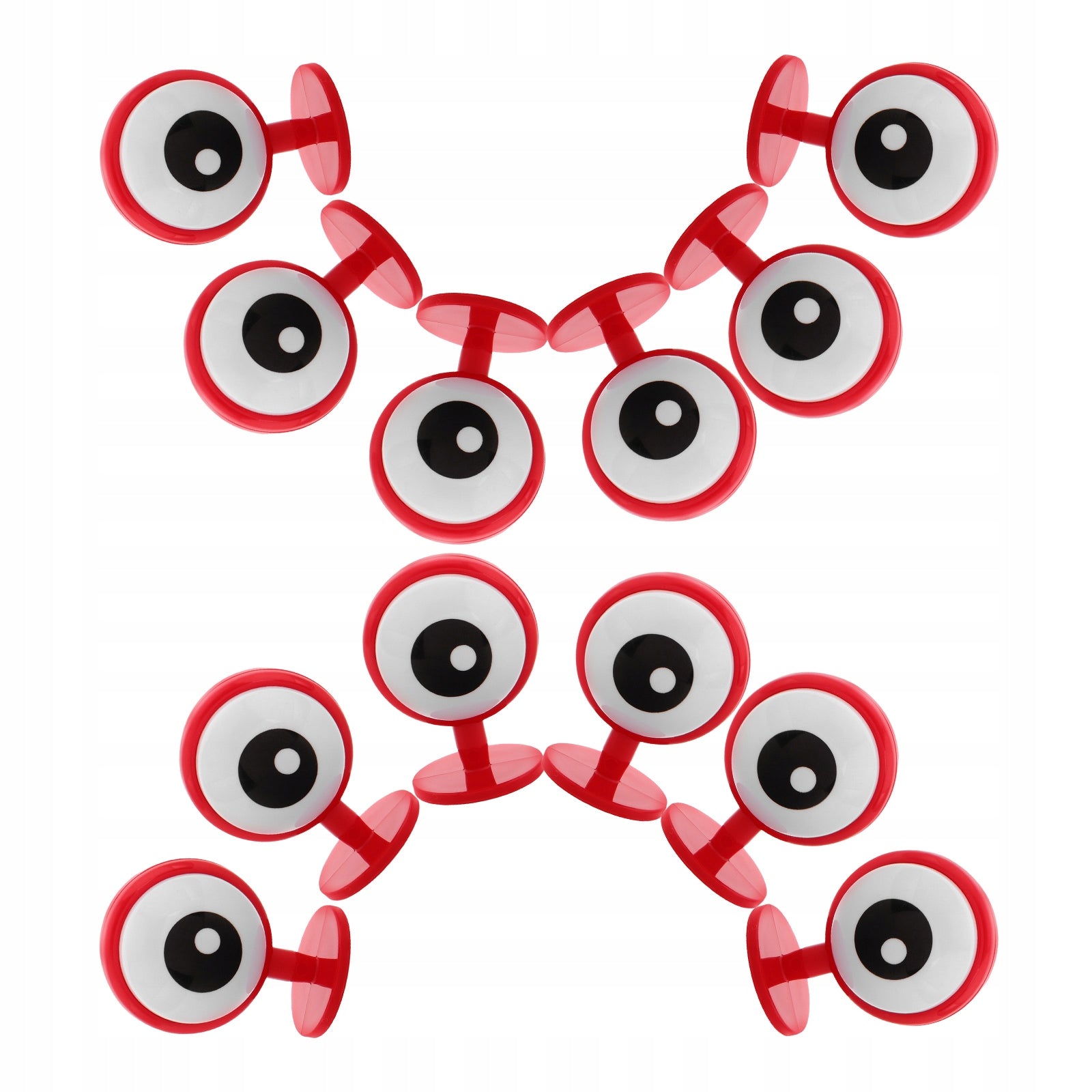 6PARY STYLOWE CZERWONE NAKLEJKI 3D OCZU DO KASKU MOTOCYKLOWEGO Manufacturer no brand