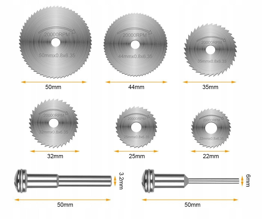 6PCS CIRCULAR SAW BLADES | DISCS, MULTI-TOOL Manufacturer code DY-203