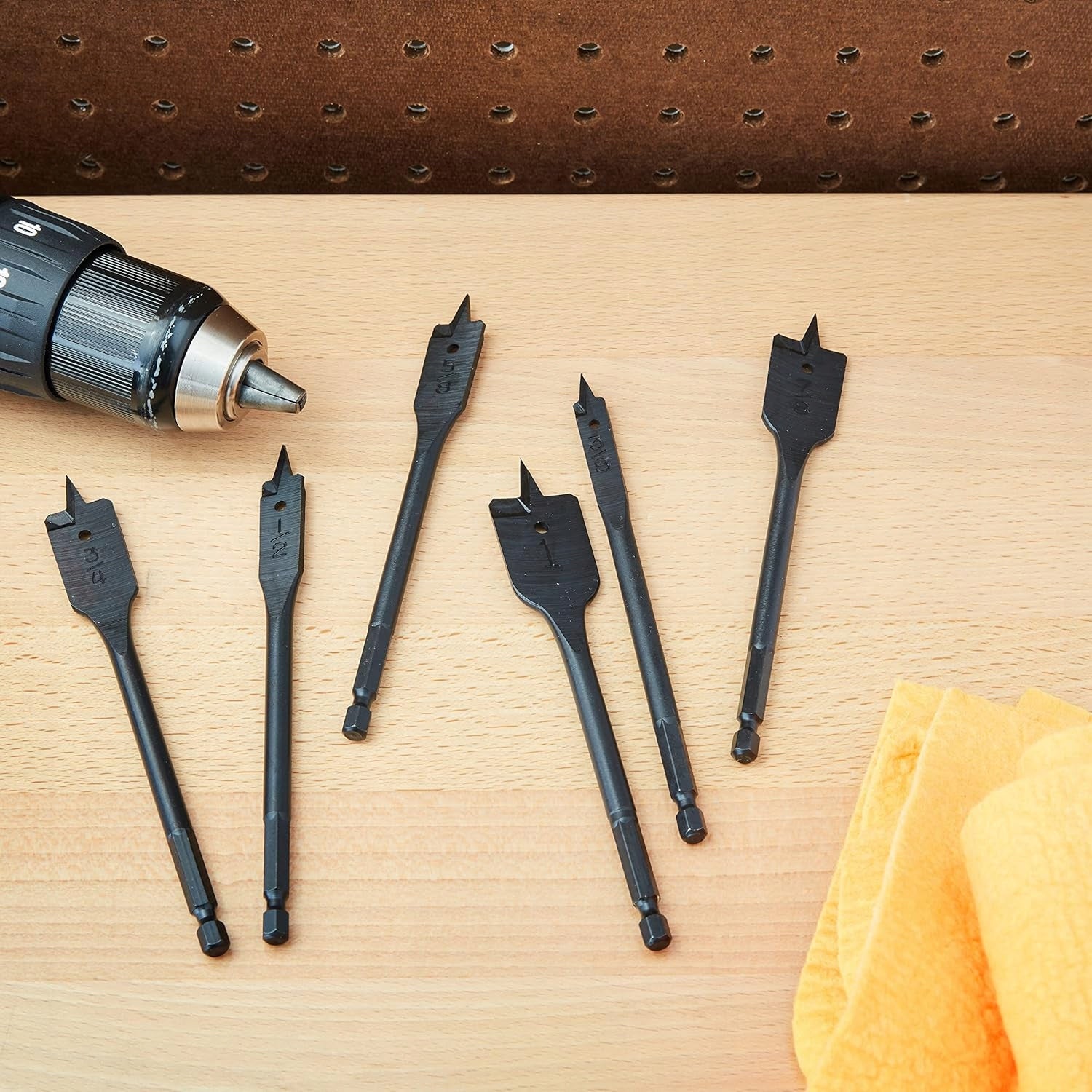 6PCS Wood Blade Drill Bit Set Flat Feather 10-25 EAN (GTIN) 748305939655