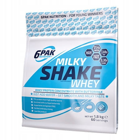 6Pak Milky Shake Whey 1800g - Chocolate Brand 6PAK Nutrition