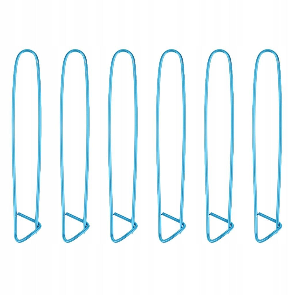 6Pcs Blue Metal Yarn Stitch Holder Knitting Needles Safety Pins 12cm Middle Brand no brand