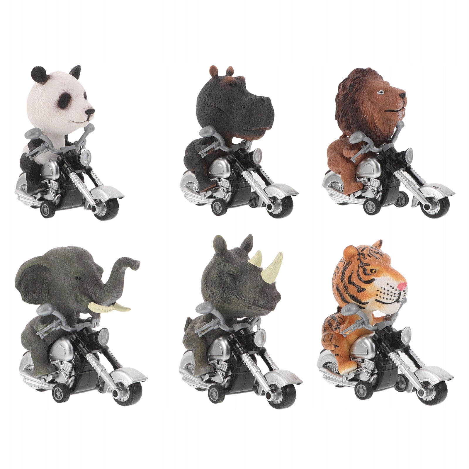 6Pcs Colorful Animal Pull Back Cars Kids Outdoor Friction Toys Maximum speed 1 km/h