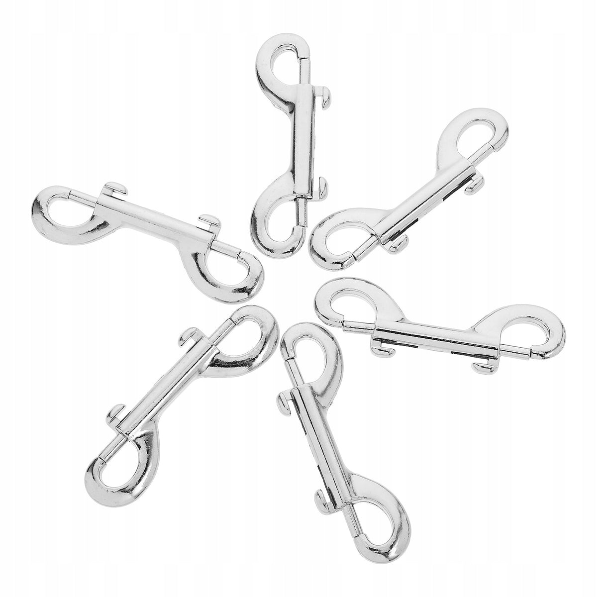 6Pcs Stainless Steel Double Ended Pet Snap Hooks with 360° Swivel