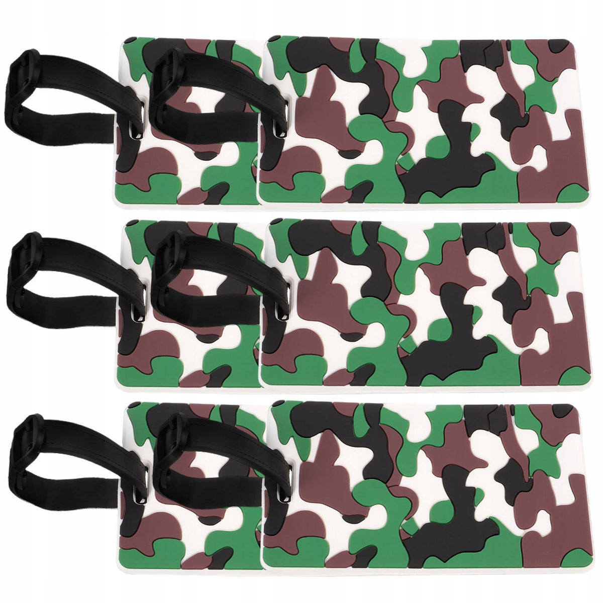 6SZT MODNE CAMO ZAWIESZKI DO BAGAŻU PVC NA WALIZKI Color multicolor