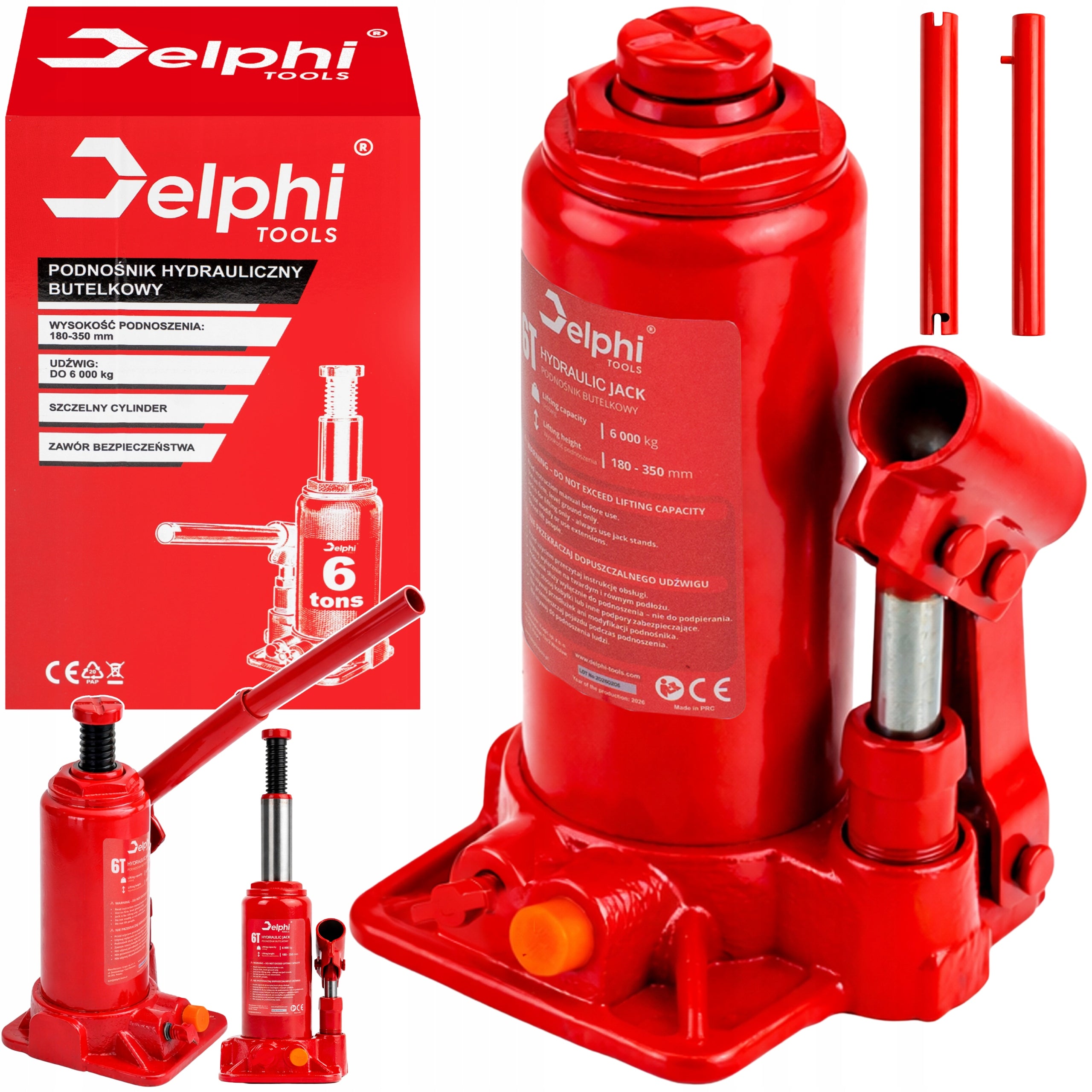 6T 6000KG 180-350MM HYDRAULIC BOTTLE BOLLARD CAR LIFT