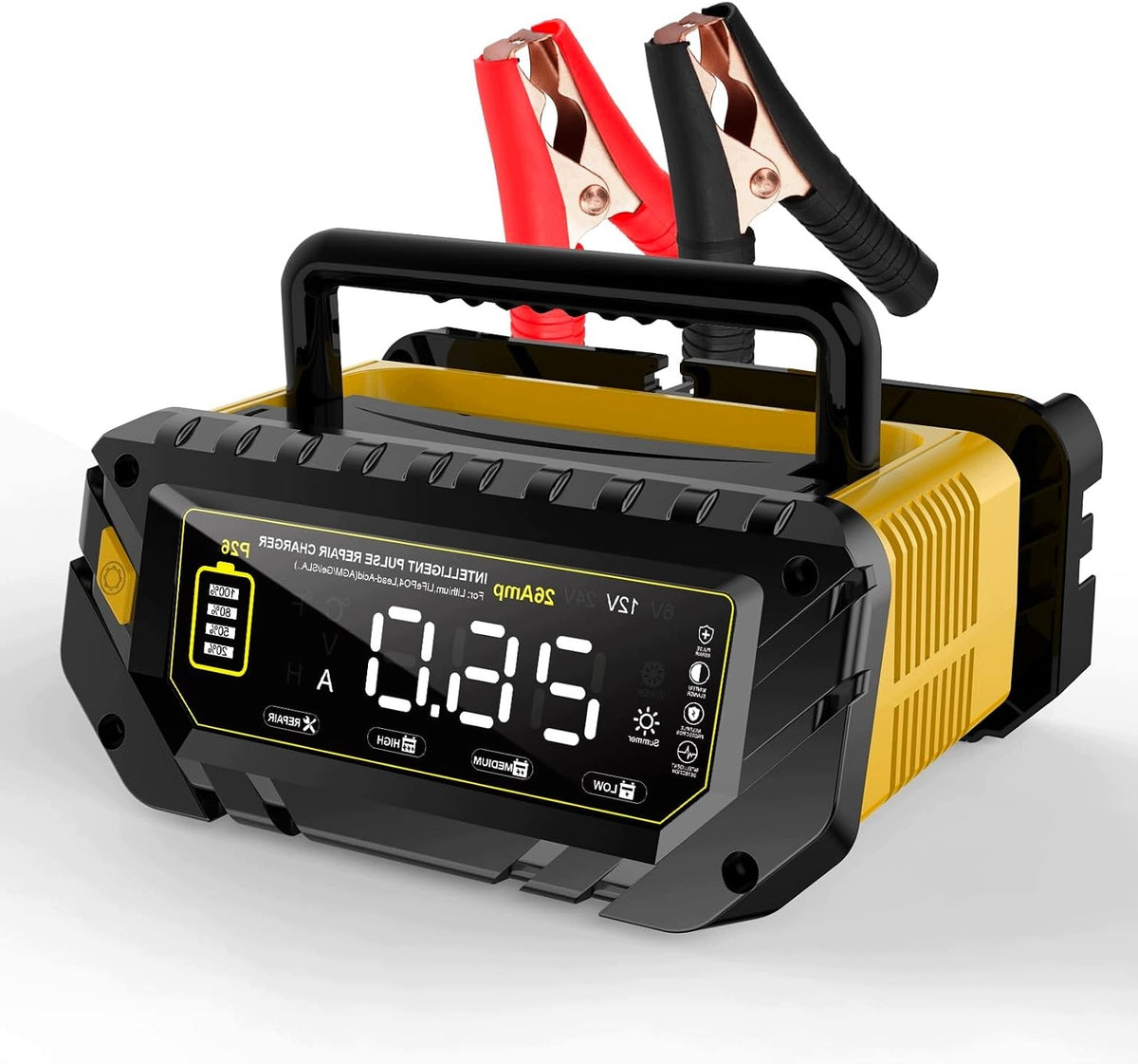 6V 12V 24V BATTERY CHARGER WITH LCD SMART CHARGING