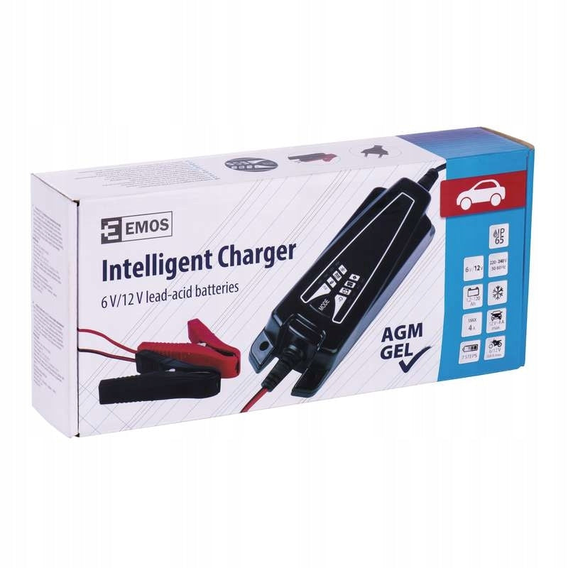 6V/12V 4A Lead Battery Charger EMOS N1014 Packaging status original