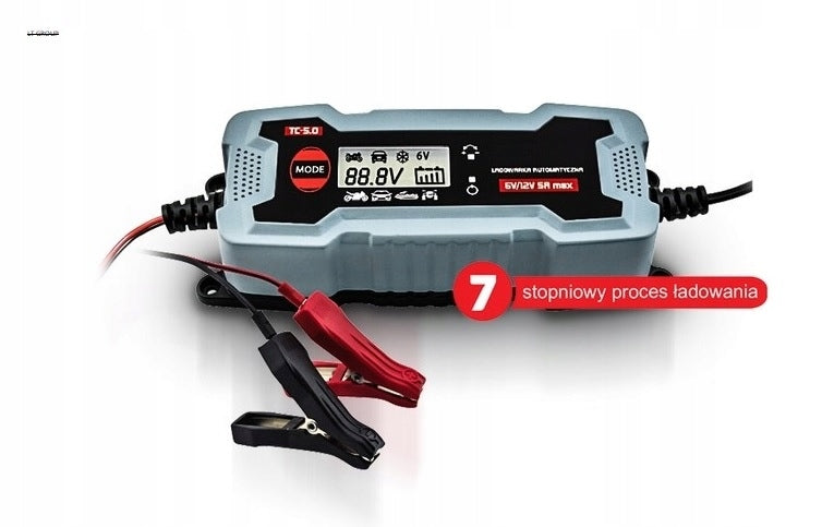 6V 12V 5A LCD AGM GEL Battery Charger