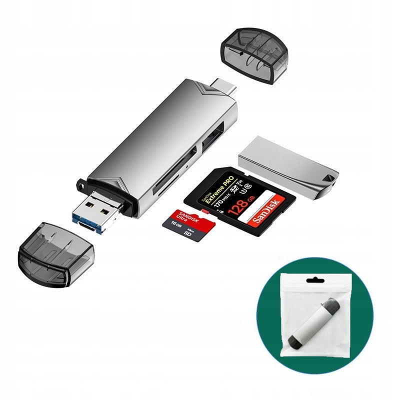 6in1 CARD READER USB-C SD MicroSD ADAPTER 6 IN 1 Kind universal