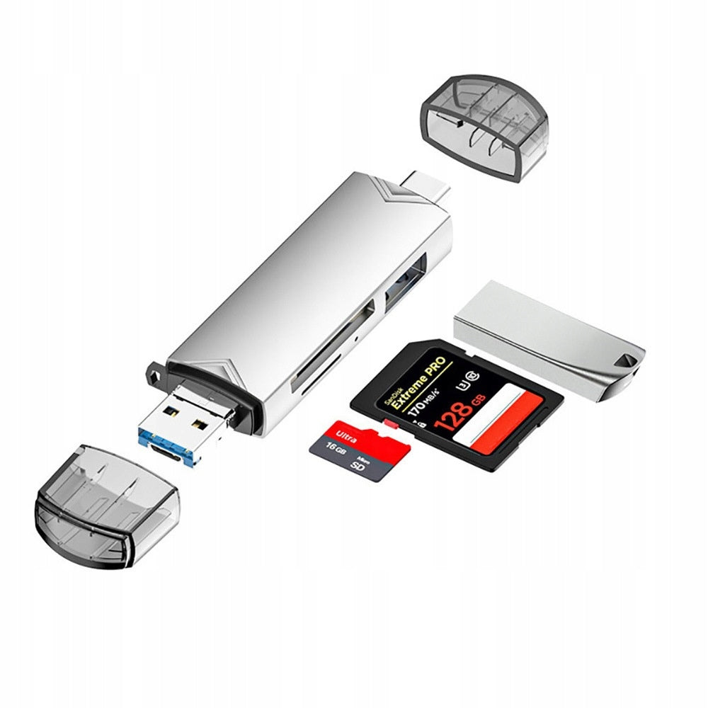 6in1 CARD READER USB-C SD MicroSD ADAPTER 6 IN 1