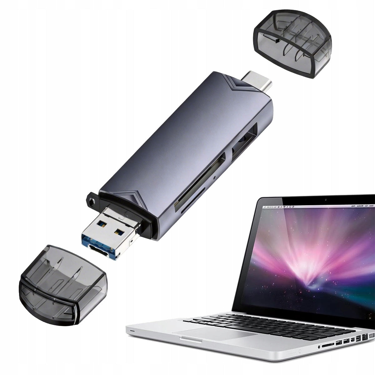 6in1 CARD READER USB USB-C SD MicroSD ADAPTER