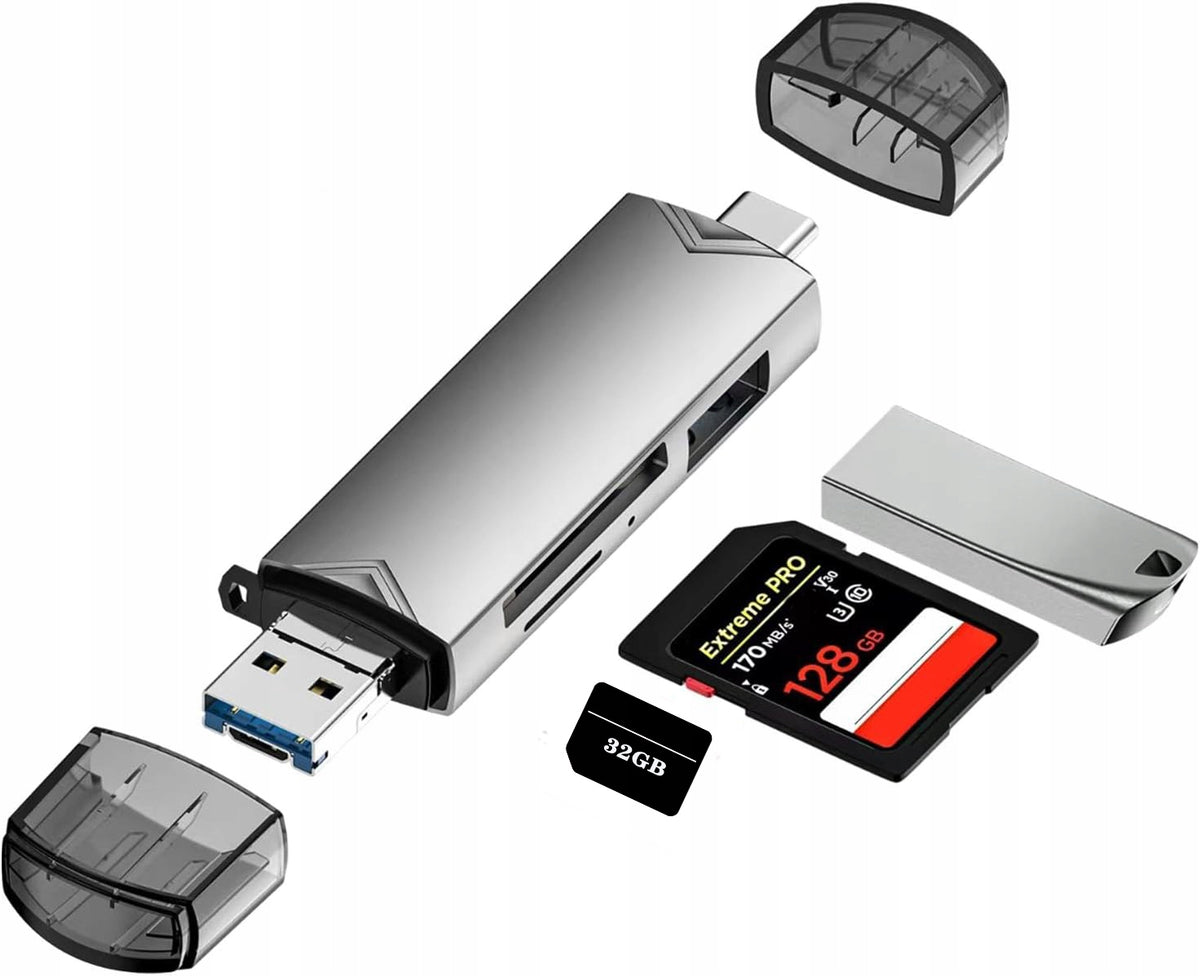 6in1 CARD READER USB USB-C SD MicroSD ADAPTER