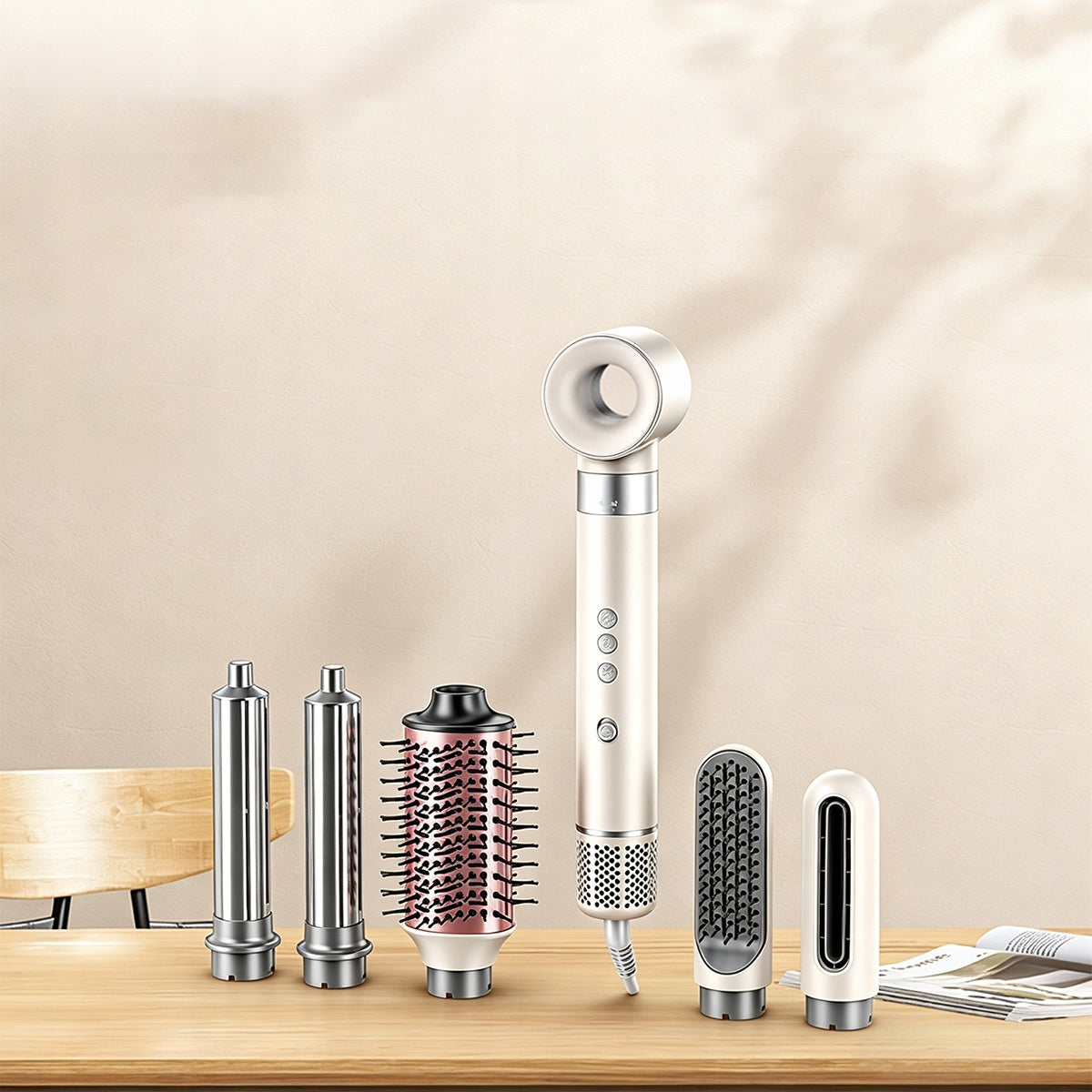 6in1 HAIR STYLING KIT: STRAIGHTENER, CURLING IRON, CARBIDE Model 4059635561192