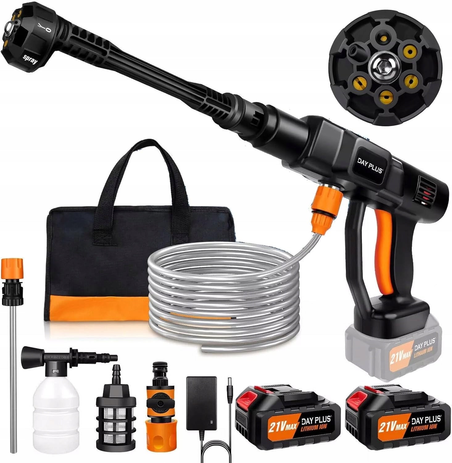 6in1 LAVE Car Water Gun High Pressure Cordless 21V 300Bar / 3000PSI