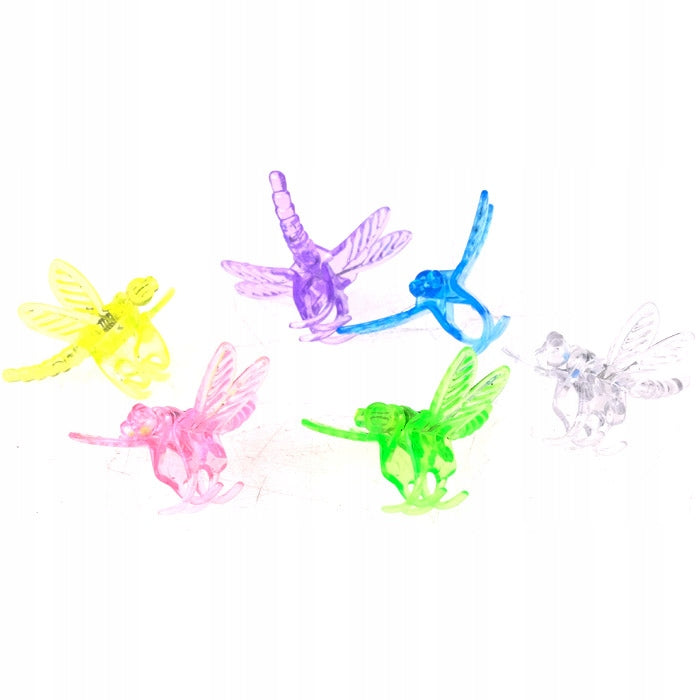 6pcs DECORATIVE CLIP DRAGONFLY CLIP FASTENING SUPPORTS AND STEMS OF ORCHID PLANTS Packaging status original