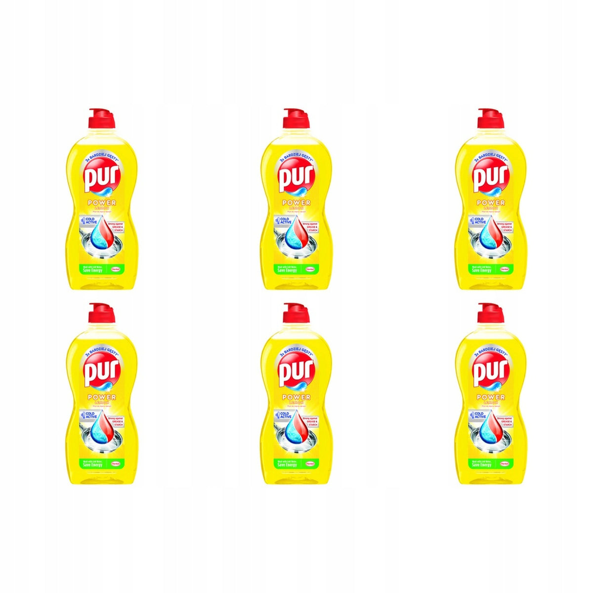 6x 450ml Pur Power Lemon