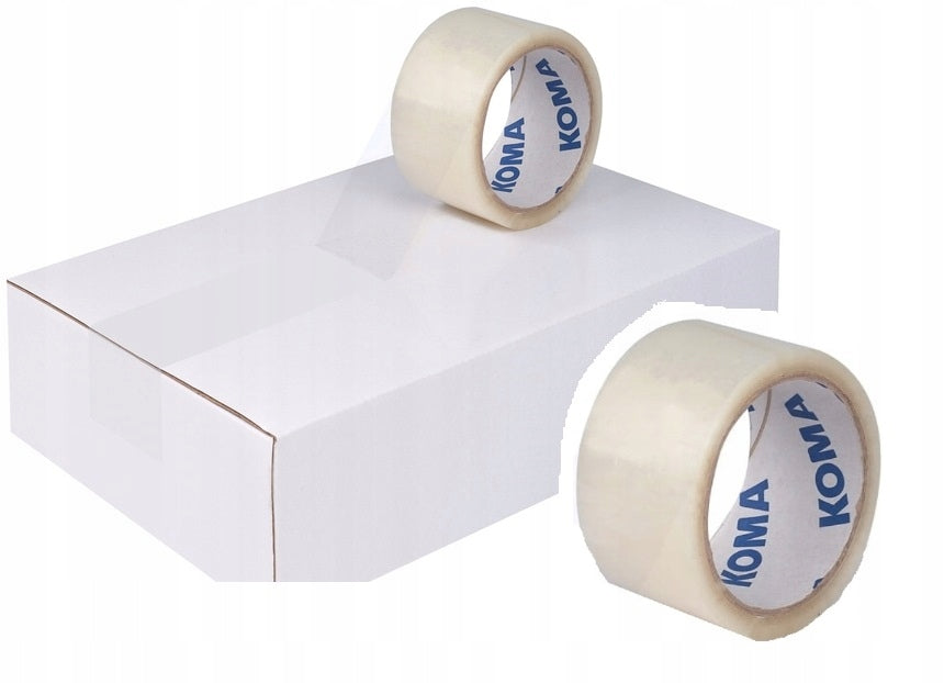 6x 48mm/60y ADHESIVE TAPE FOR PACKAGING RUBBER Transparent KOMA