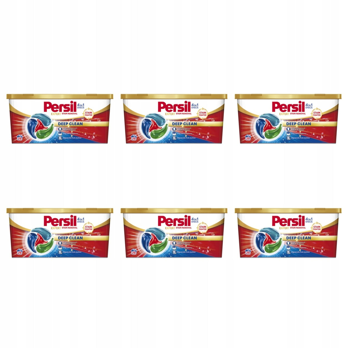 6x 493g Persil Discs Expert Stain Removal 29 Washes