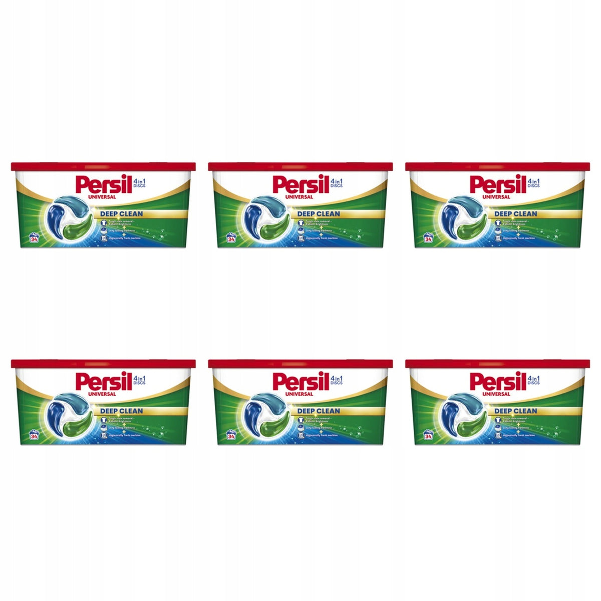 6x 561g Persil Discs Universal 34 Washes
